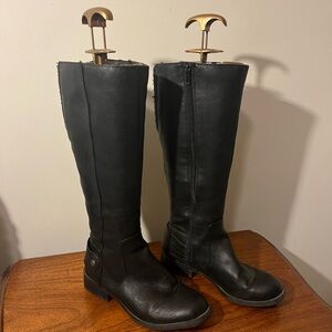 Black Knee High Riding Boots